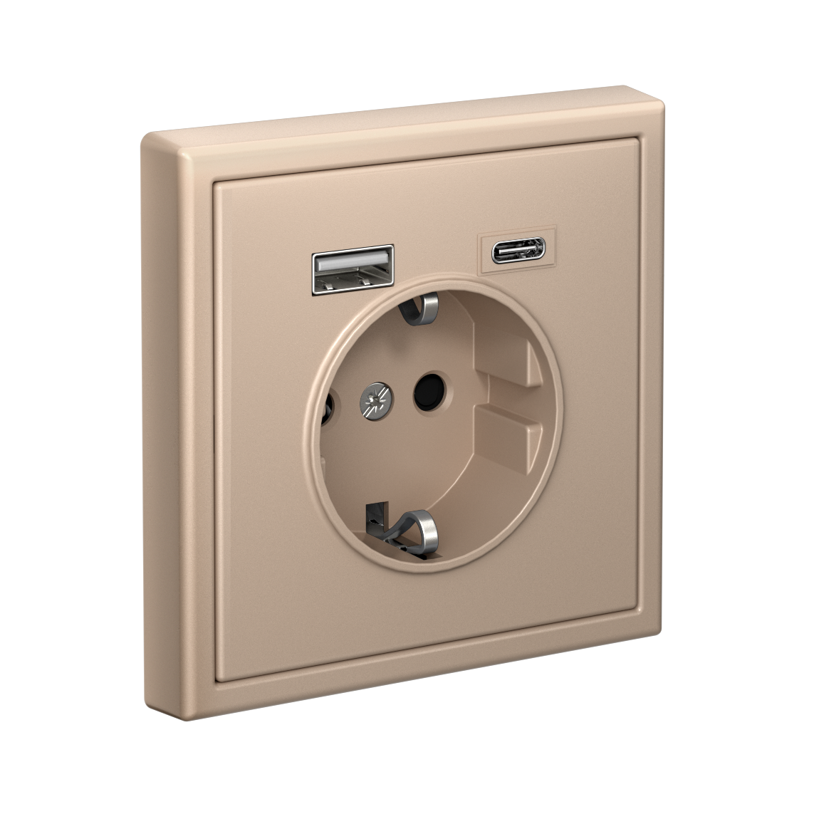 ARTGALLERY РОЗЕТКА 16А с 2 USB A+C, 5В/2,4А/3,0А, 2х5В/1,5А, механизм, ПЕСОЧНЫЙ