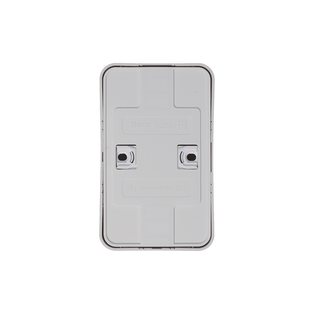 BLANCA О/У РОЗЕТКА двойная без заземления без шторок, ИЗОЛ.ПЛ., 16А, 250В, БЕЛЫЙ