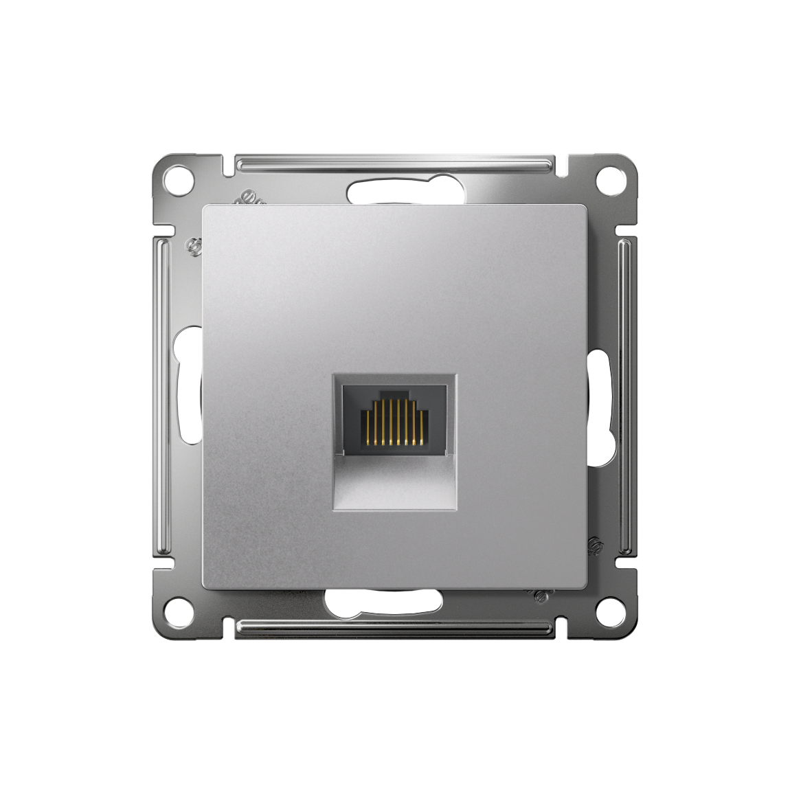 ATLASDESIGN РОЗЕТКА компьютерная RJ45 кат. 6A, механизм, АЛЮМИНИЙ
