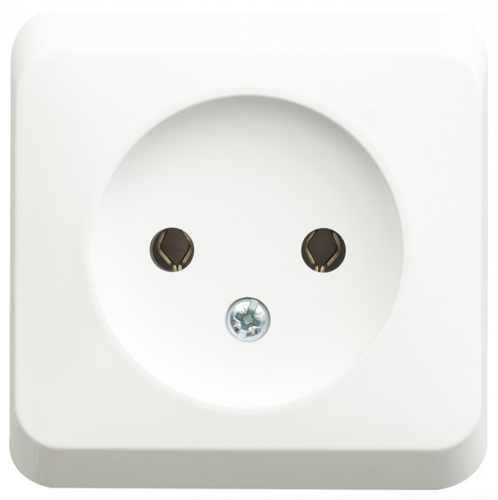 ЭТЮД О/У РОЗЕТКА без заземления без шторок, 16А, 250В, БЕЛЫЙ