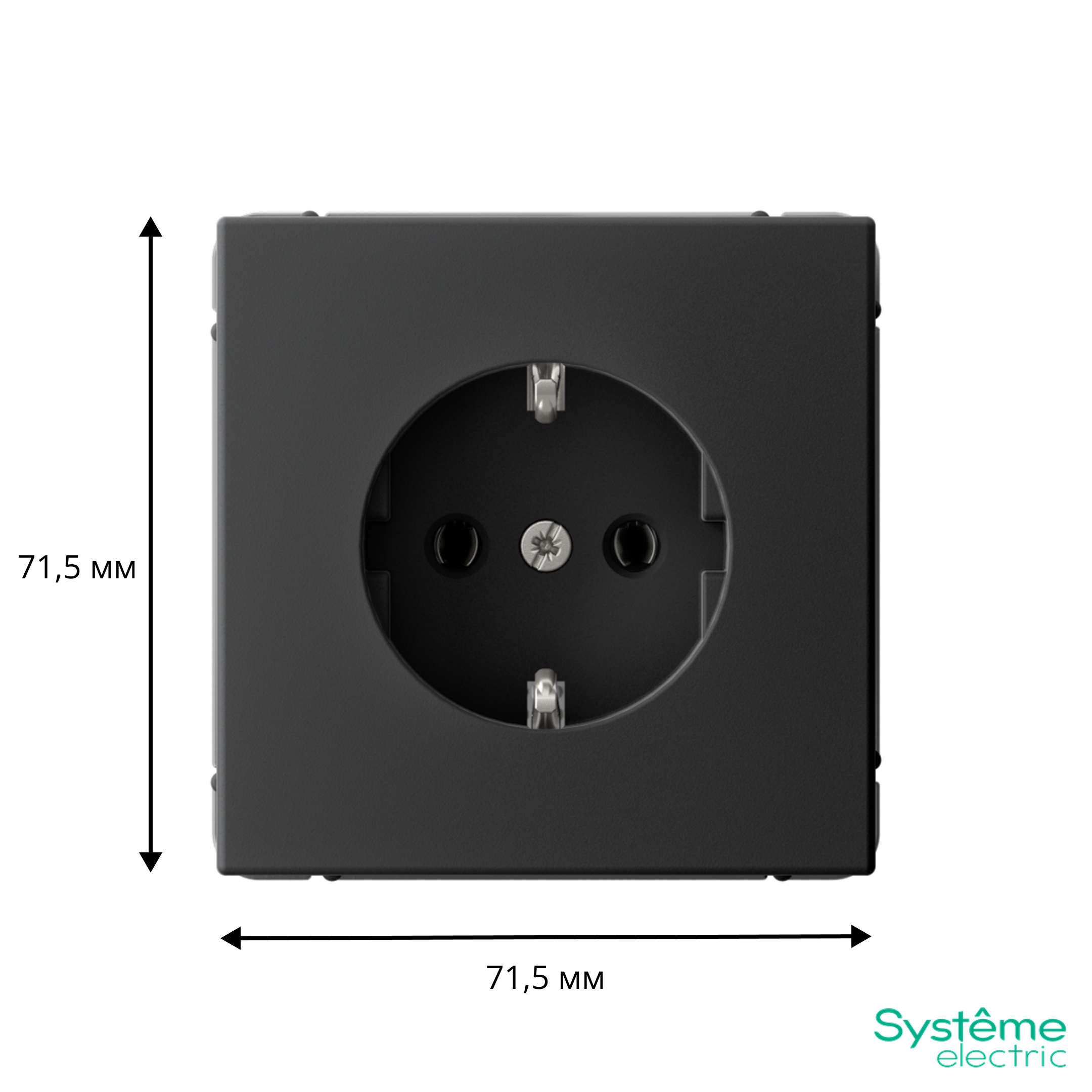 ARTGALLERY РОЗЕТКА с заземлением, 16А, механизм, быстрозажим. клем., КАРБОН