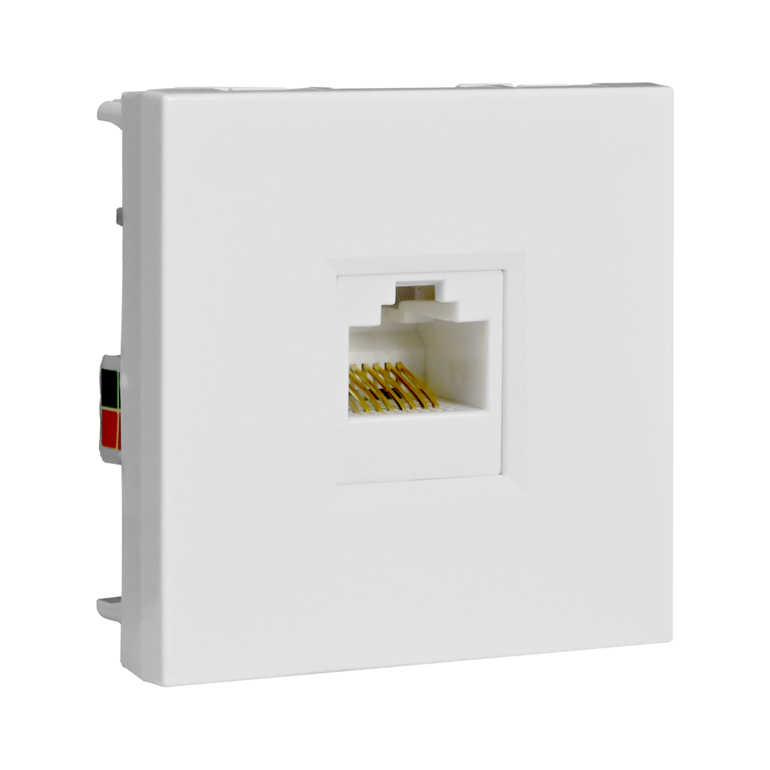 W45 РОЗЕТКА компьютерная 1хRJ45 кат. 5е UTP, 2 модуля (45х45 мм) БЕЛАЯ