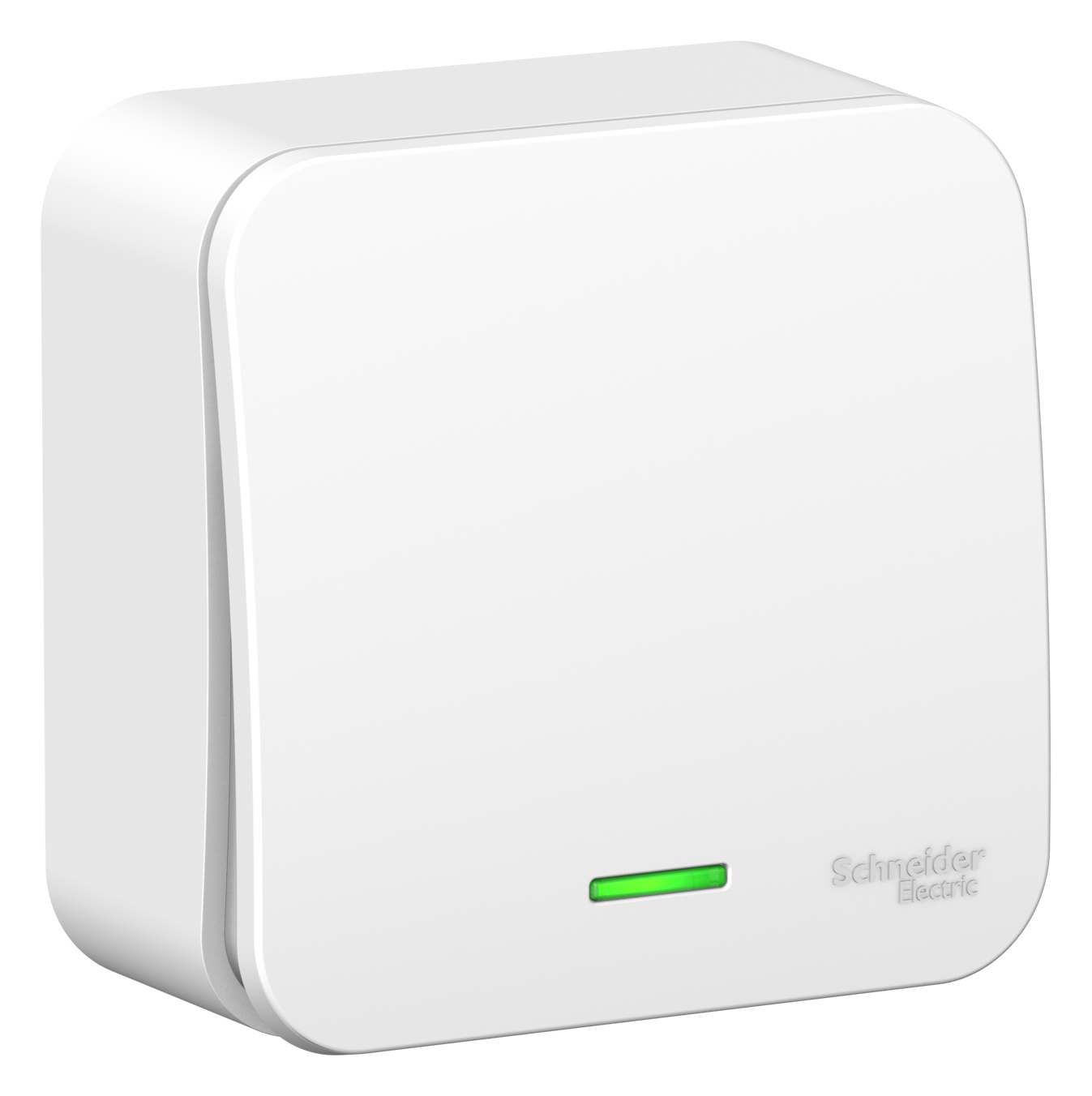 BLANCA О/У 1-клавишный ВЫКЛЮЧАТЕЛЬ (сх.1) с подсветкой, ИЗОЛ.ПЛ.,6А,250В,БЕЛЫЙ