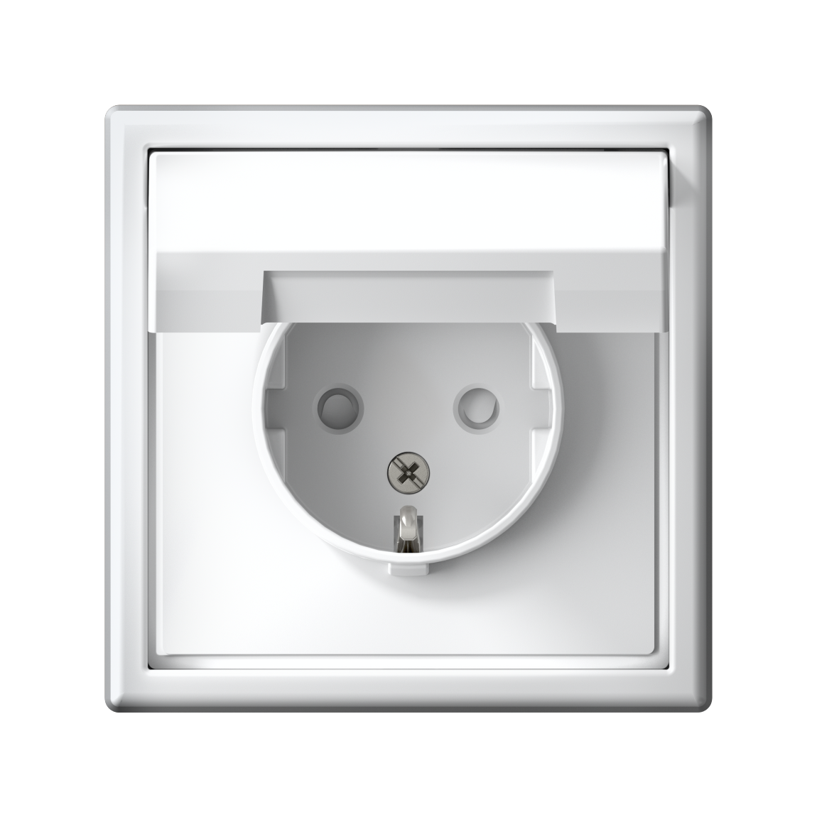 ARTGALLERY РОЗЕТКА с заземл. со шторк. с крышкой, 16А, IP20, механизм, БЕЛЫЙ