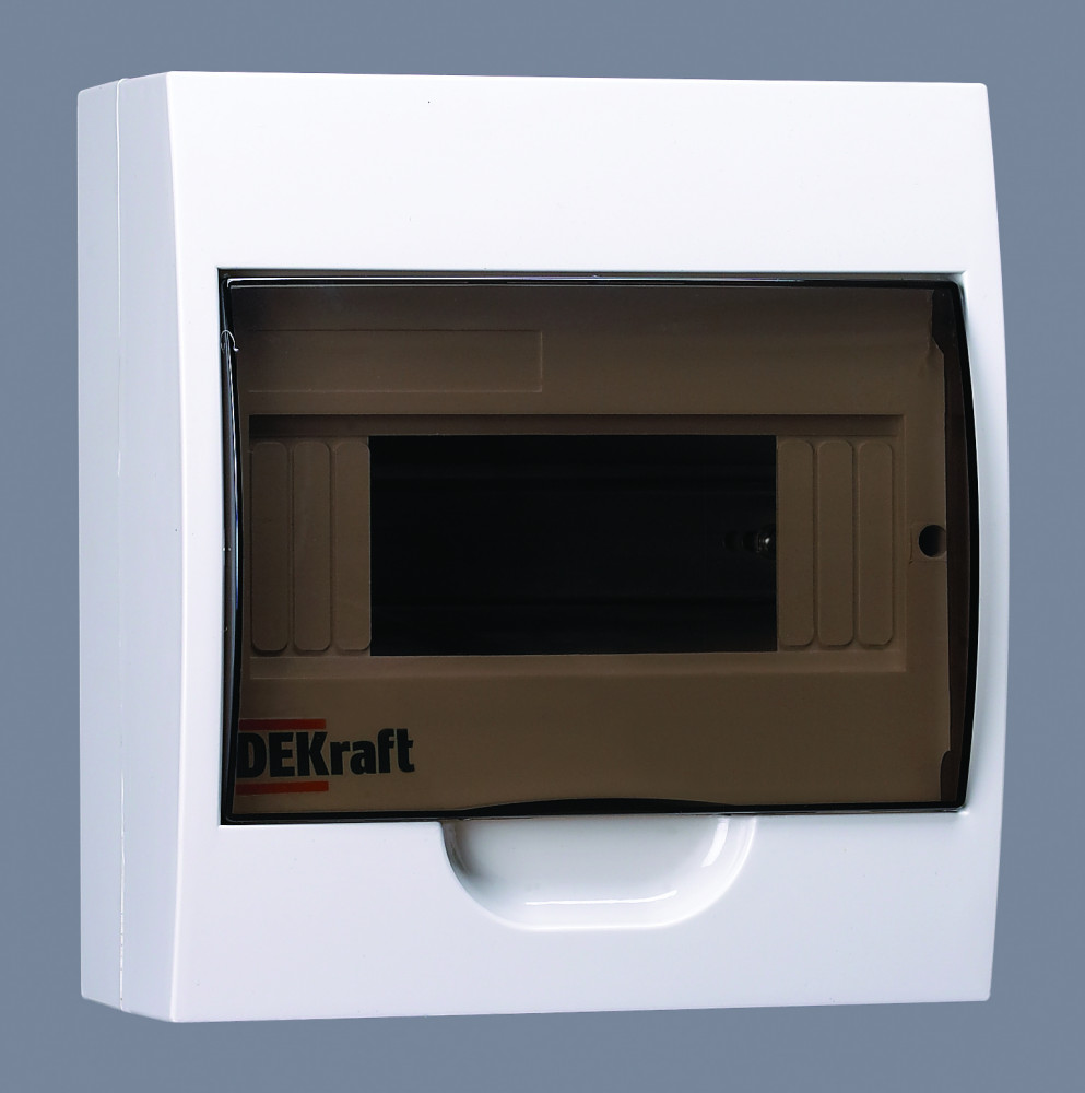 Корпус пластиковый навесной прозр. дв. 1 ряд 8 модулей IP41 ЩРН-П