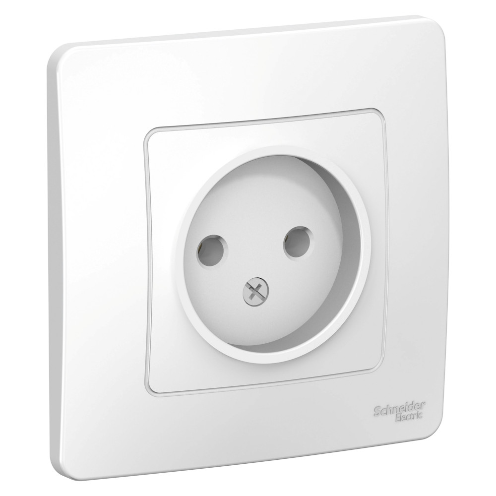 BLANCA С/У РОЗЕТКА без заземления без шторок, 16А, 250В, БЕЛЫЙ