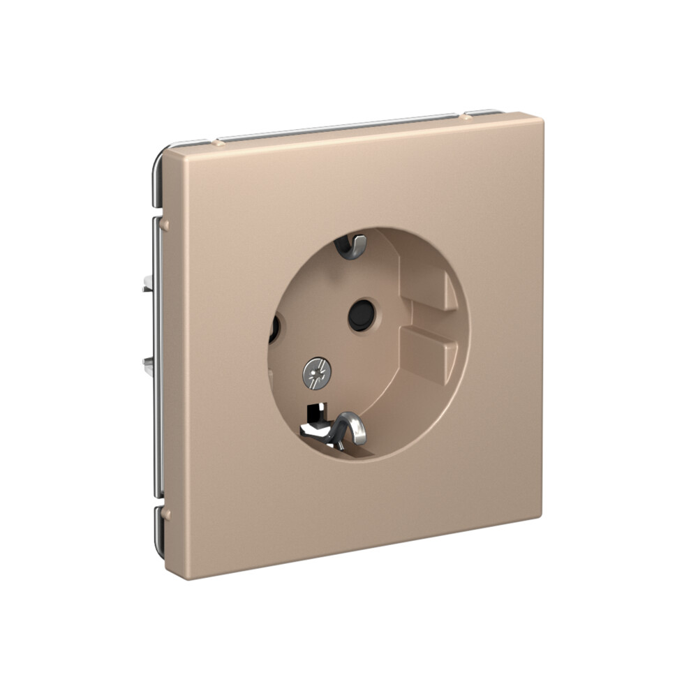 ARTGALLERY РОЗЕТКА с заземлением, 16А, механизм, быстрозажим. клем., ПЕСОЧНЫЙ