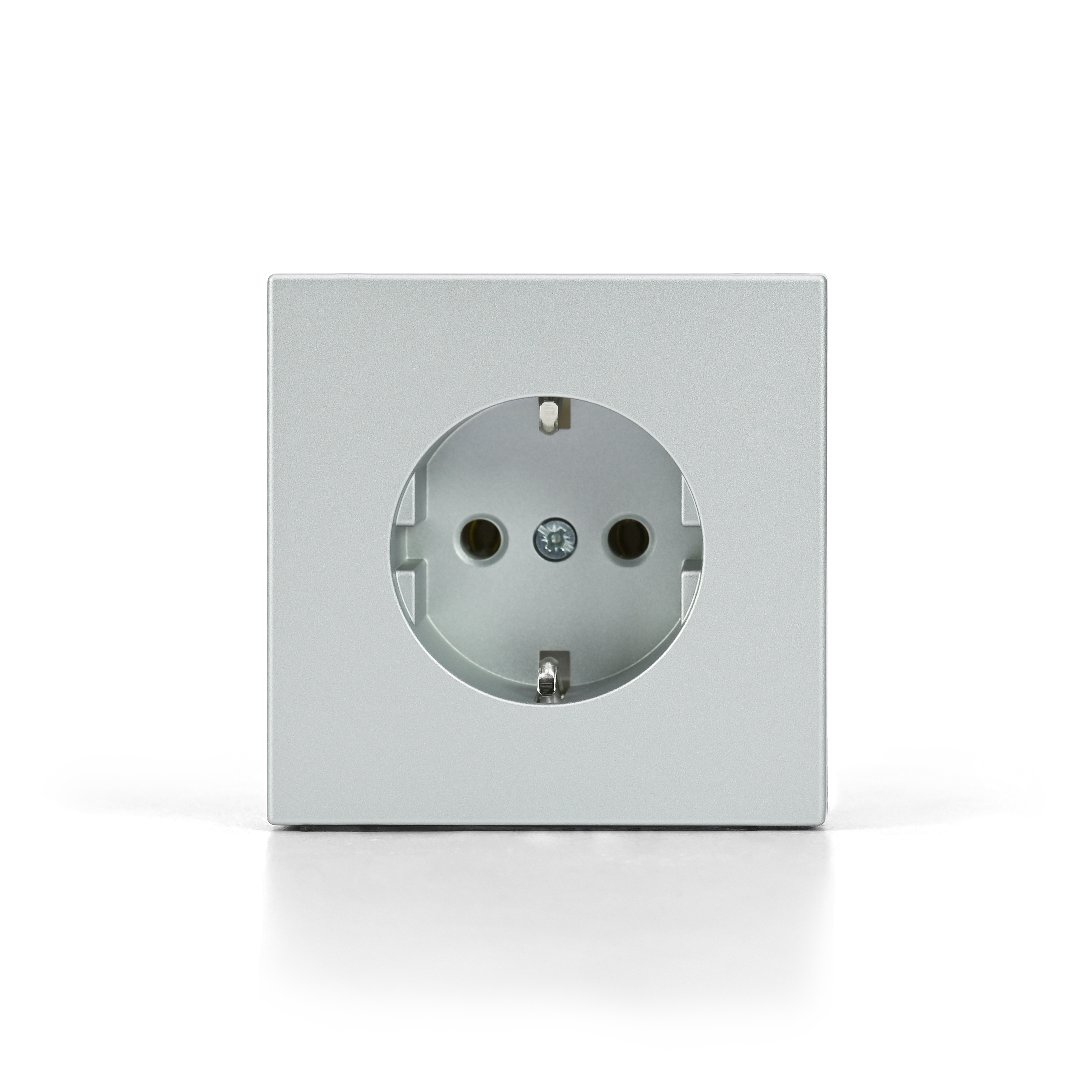ARTGALLERY РОЗЕТКА с заземлением, 16А, механизм, быстрозажим. клем., АЛЮМИНИЙ