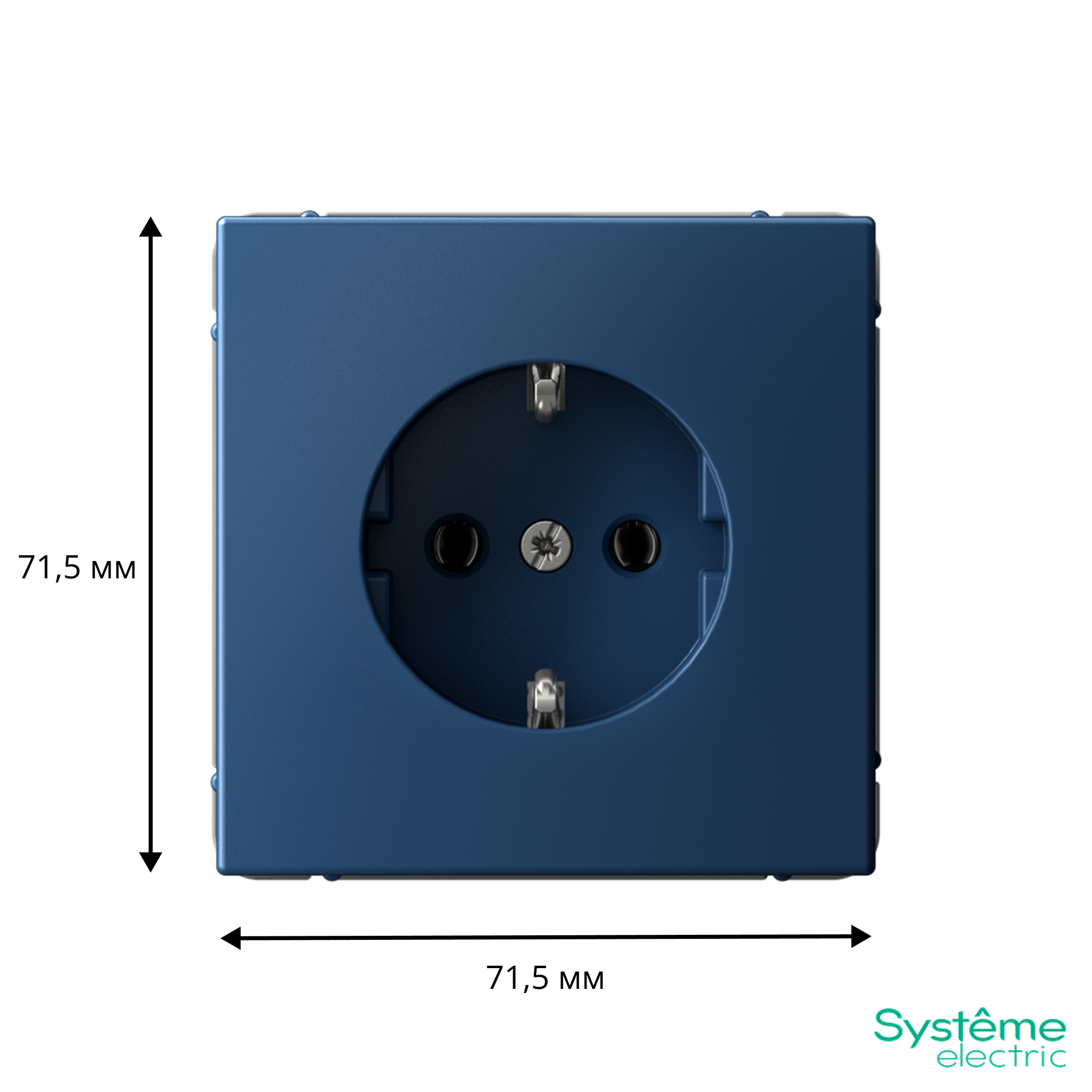 ARTGALLERY РОЗЕТКА с заземлением, 16А, механизм, быстрозажим. клем., АКВАМАРИН
