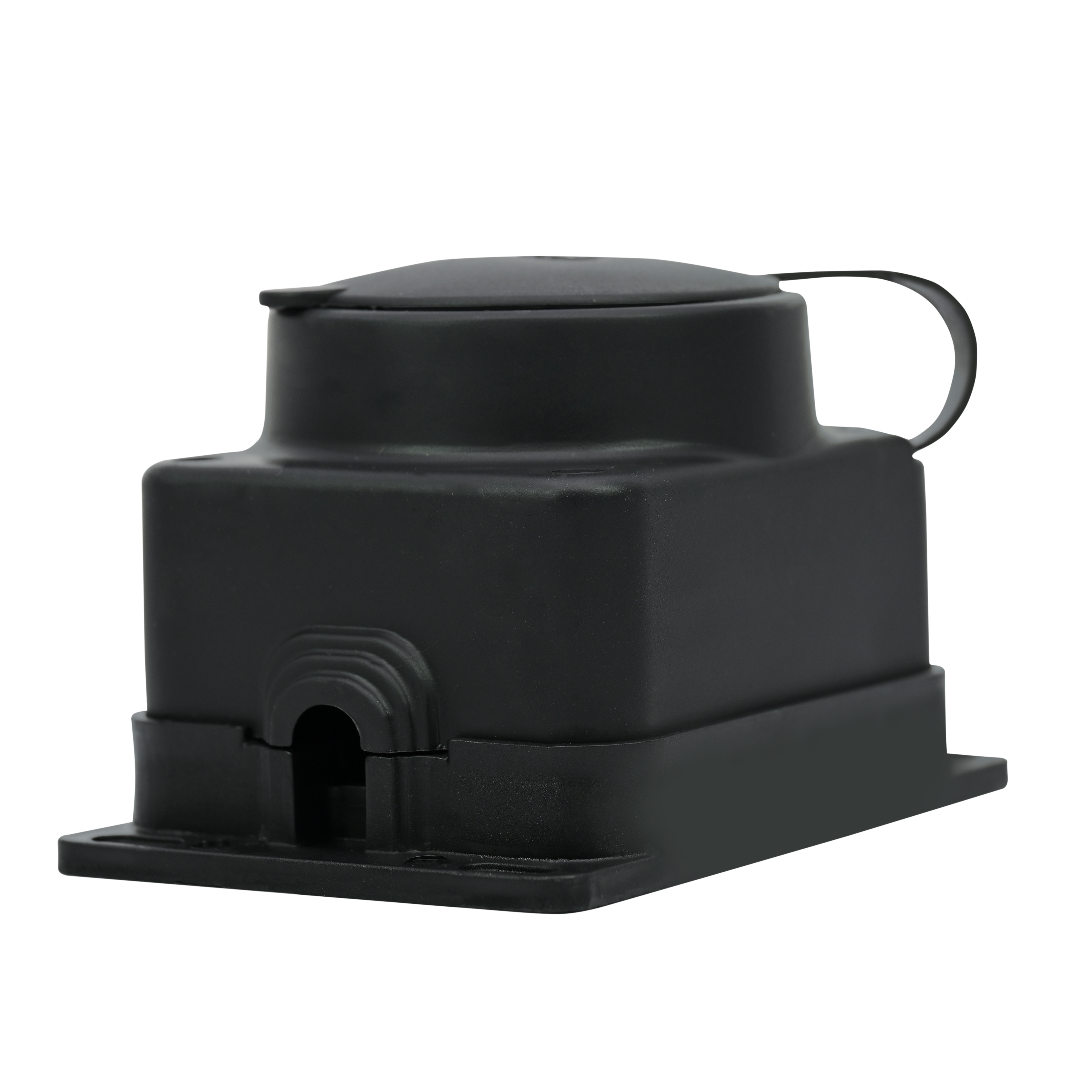 MULTISET Розетка 2К+З открытой установки каучуковая 16 А/250 В IP44 ЧЁРНАЯ