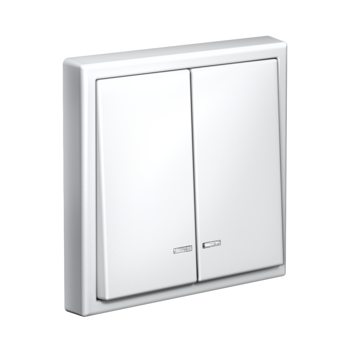 ARTGALLERY 2-клавишный ВЫКЛЮЧАТЕЛЬ с подсветкой, сх.5а, 10АХ, механизм, БЕЛЫЙ