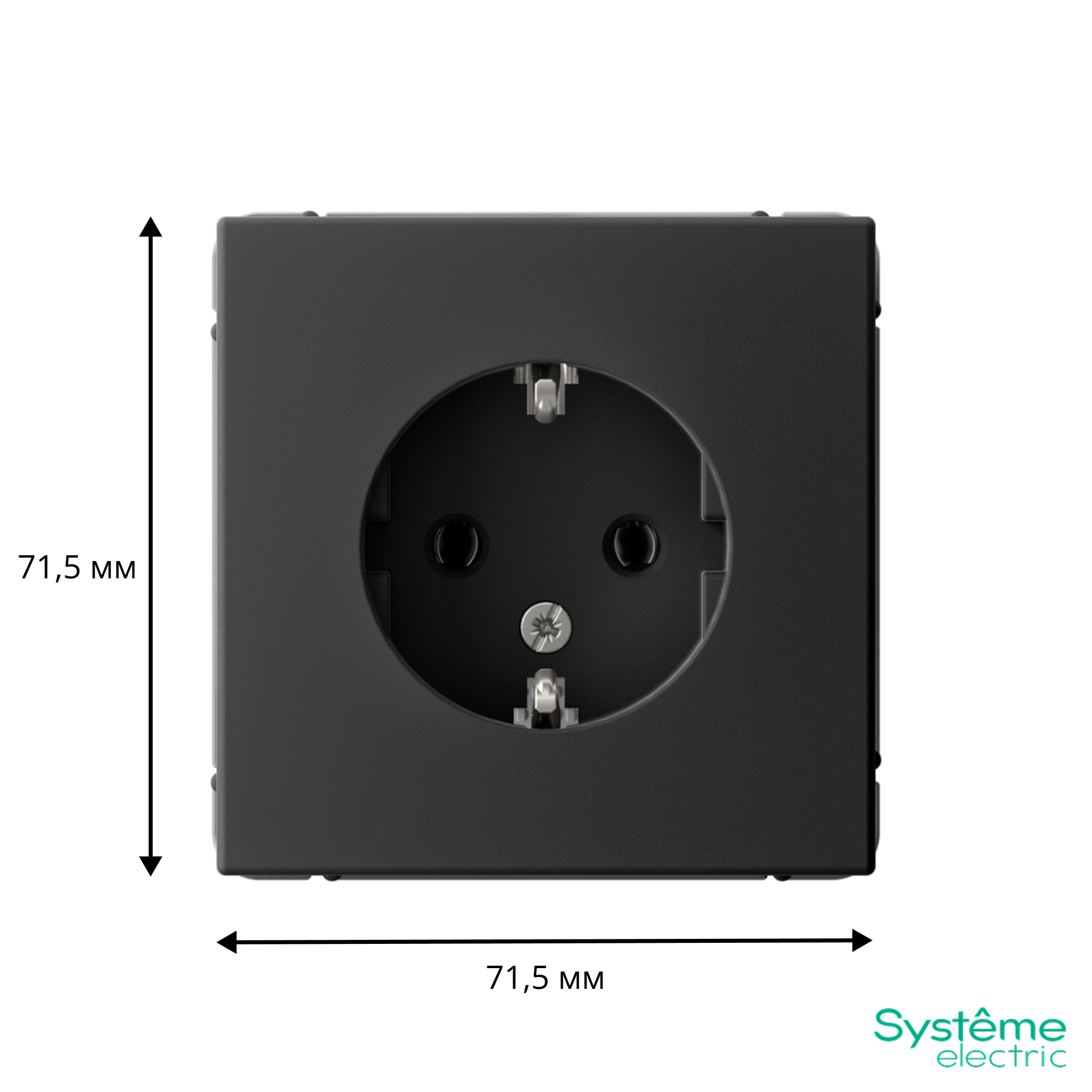 ARTGALLERY РОЗЕТКА с заземлением, 16А, механизм, КАРБОН