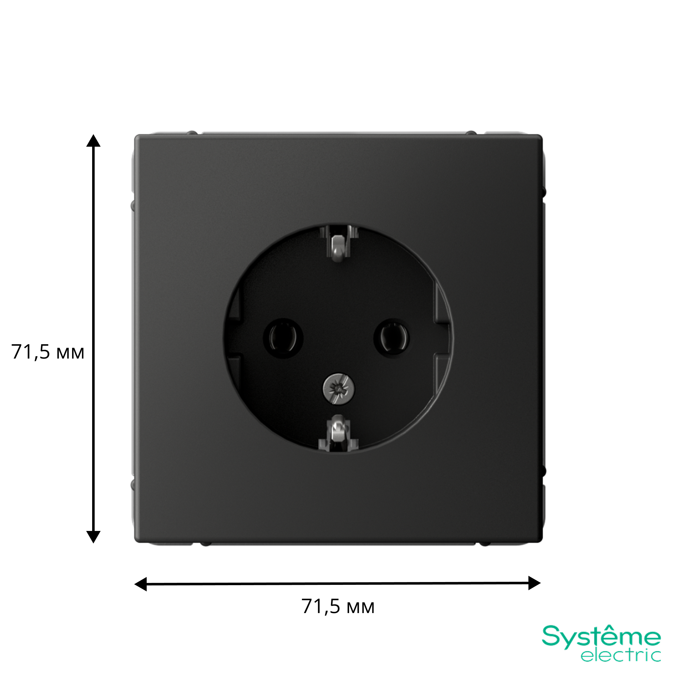 ARTGALLERY РОЗЕТКА с заземлением, 16А, механизм, БАЗАЛЬТ