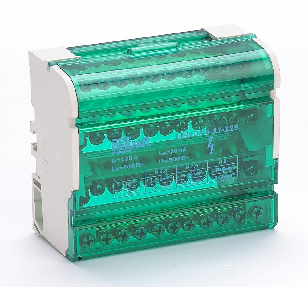 Кросс-модуль на DIN-рейку 4х11 групп, 125А ШН-103