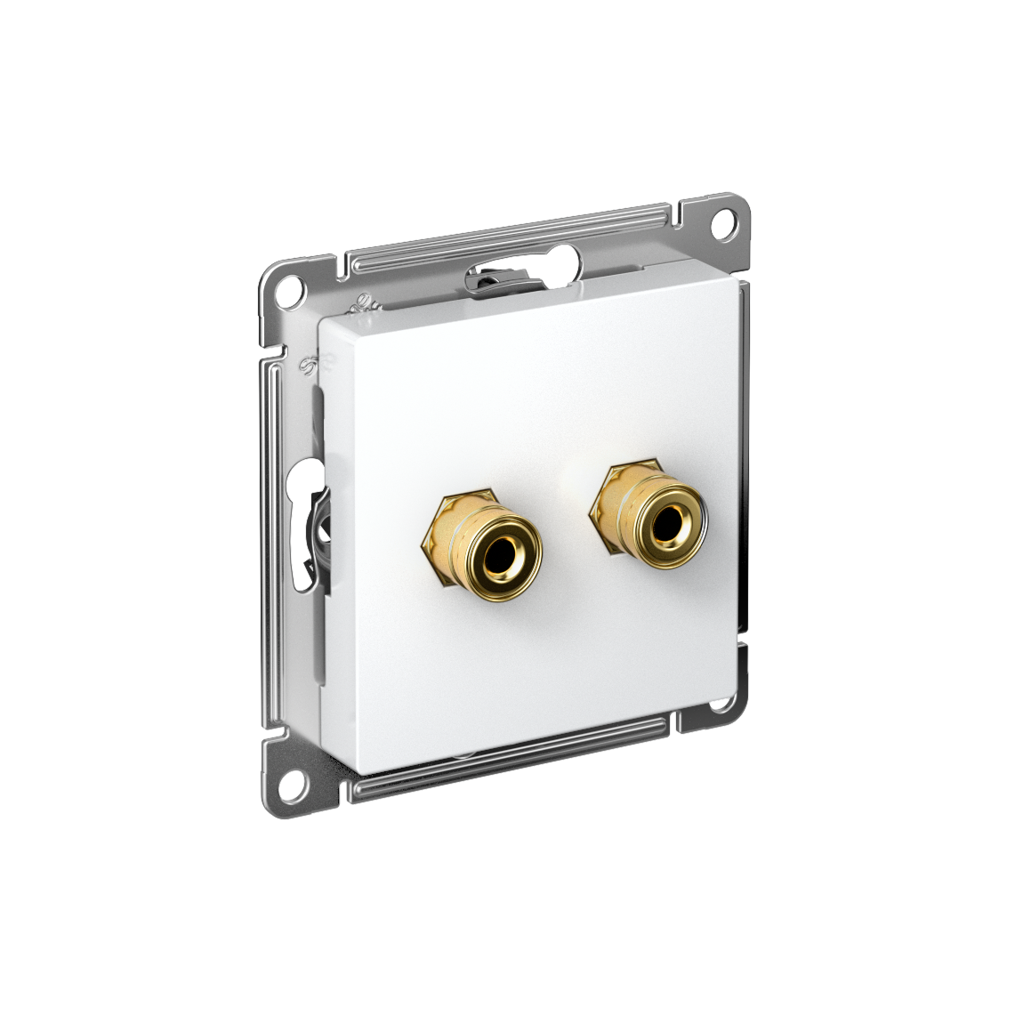 ATLASDESIGN АУДИОРОЗЕТКА двойная, БЕЛЫЙ