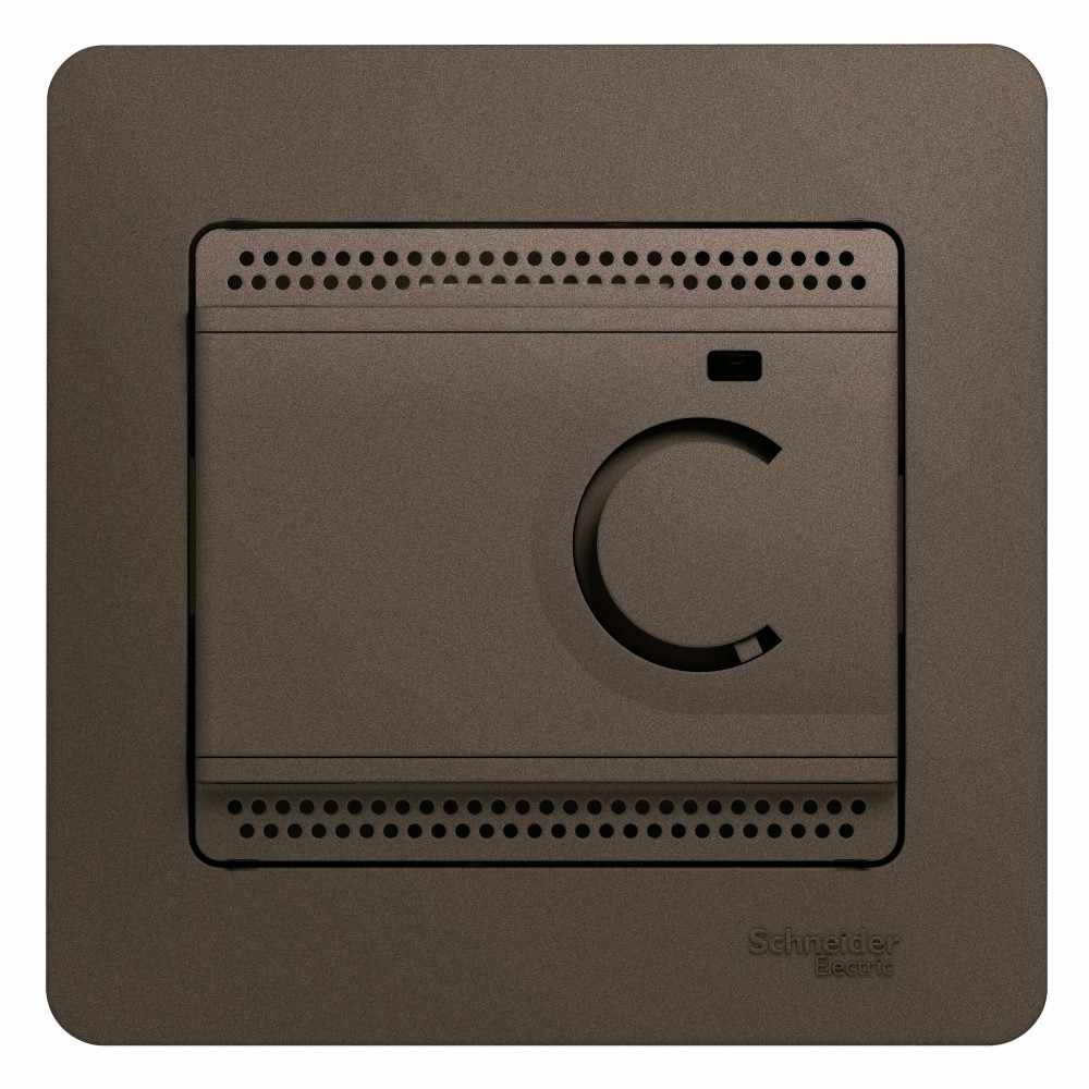 GLOSSA ТЕРМОСТАТ электронный теплого пола с датчиком, в сборе, ШОКОЛАД