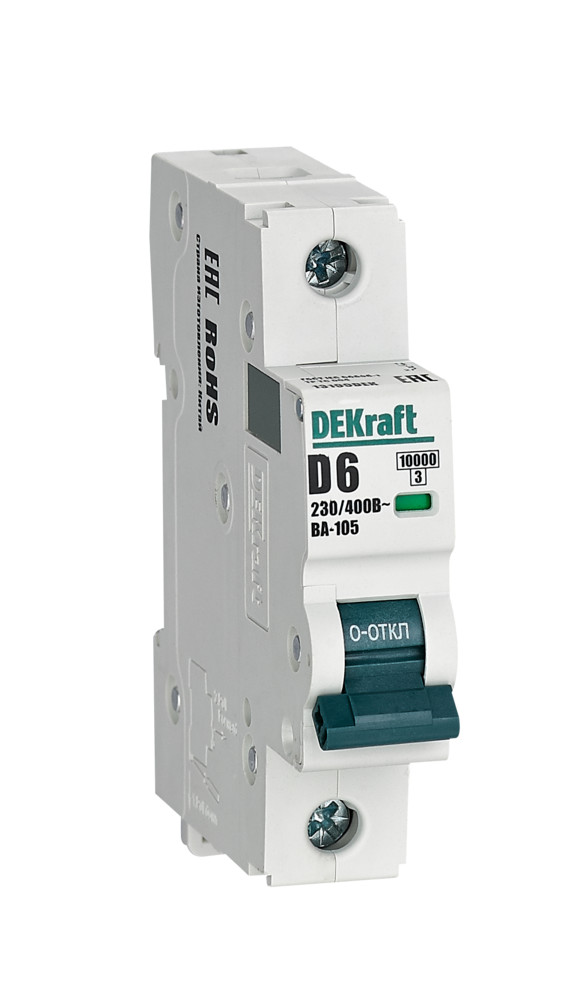 Автоматический выключатель ВА-105 1P 6А D 10кА