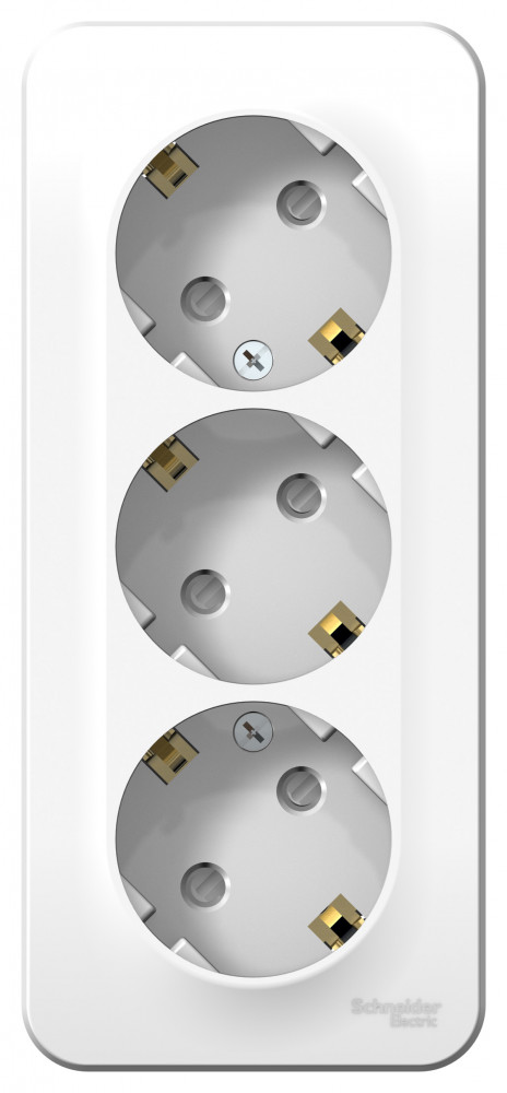 BLANCA О/У РОЗЕТКА 3-я с заземлением со шторками, ИЗОЛ.ПЛ., 16А, 250В, БЕЛЫЙ