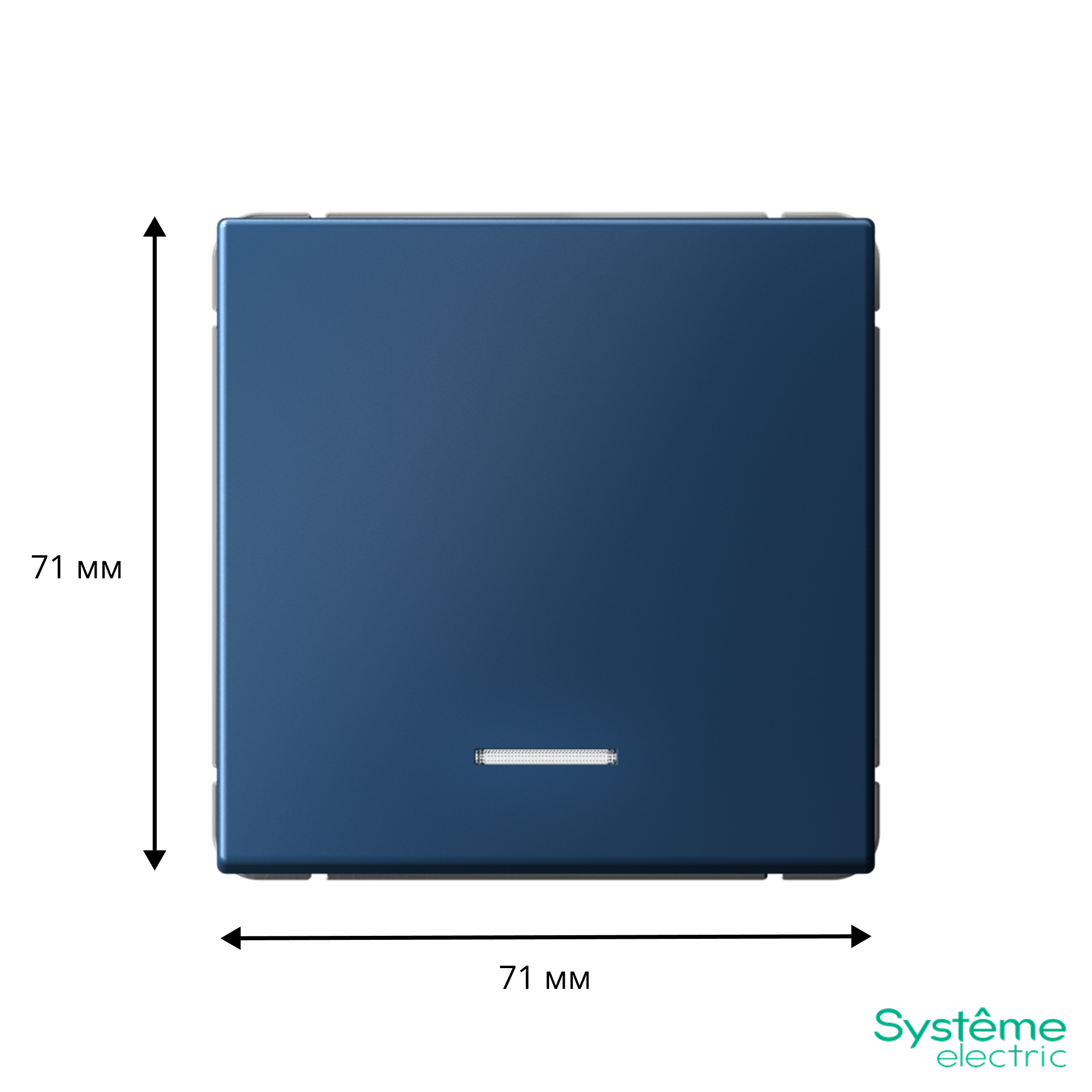 ARTGALLERY 1-клавишный ВЫКЛЮЧАТЕЛЬ с подсветкой, сх.1а, 10АХ, механизм, АКВАМАРИН