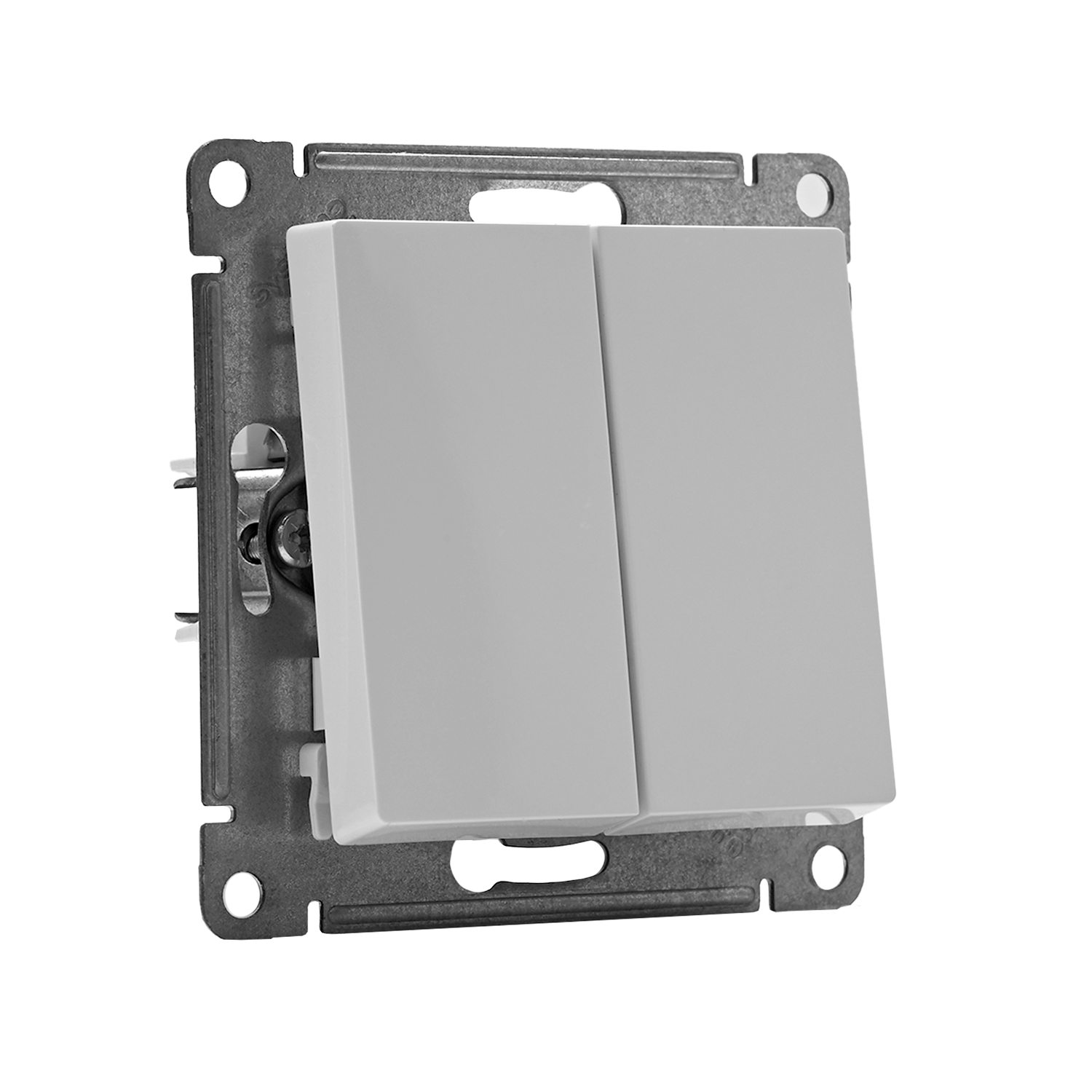 ATLASDESIGN 2-клавишный ВЫКЛЮЧАТЕЛЬ, сх.5, 10АХ, механизм, БЕЛЫЙ