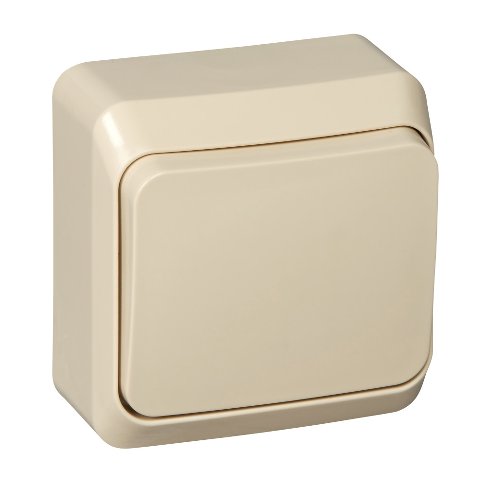 ЭТЮД О/У 1-клавишный ВЫКЛЮЧАТЕЛЬ 10 АХ, КРЕМОВЫЙ