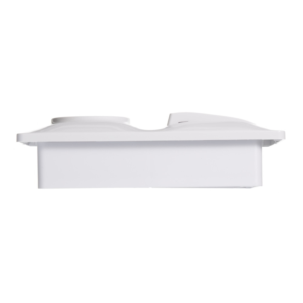 GLOSSA БЛОК: РОЗЕТКА без заземления + 3-клавишный ВЫКЛЮЧАТЕЛЬ, БЕЛЫЙ