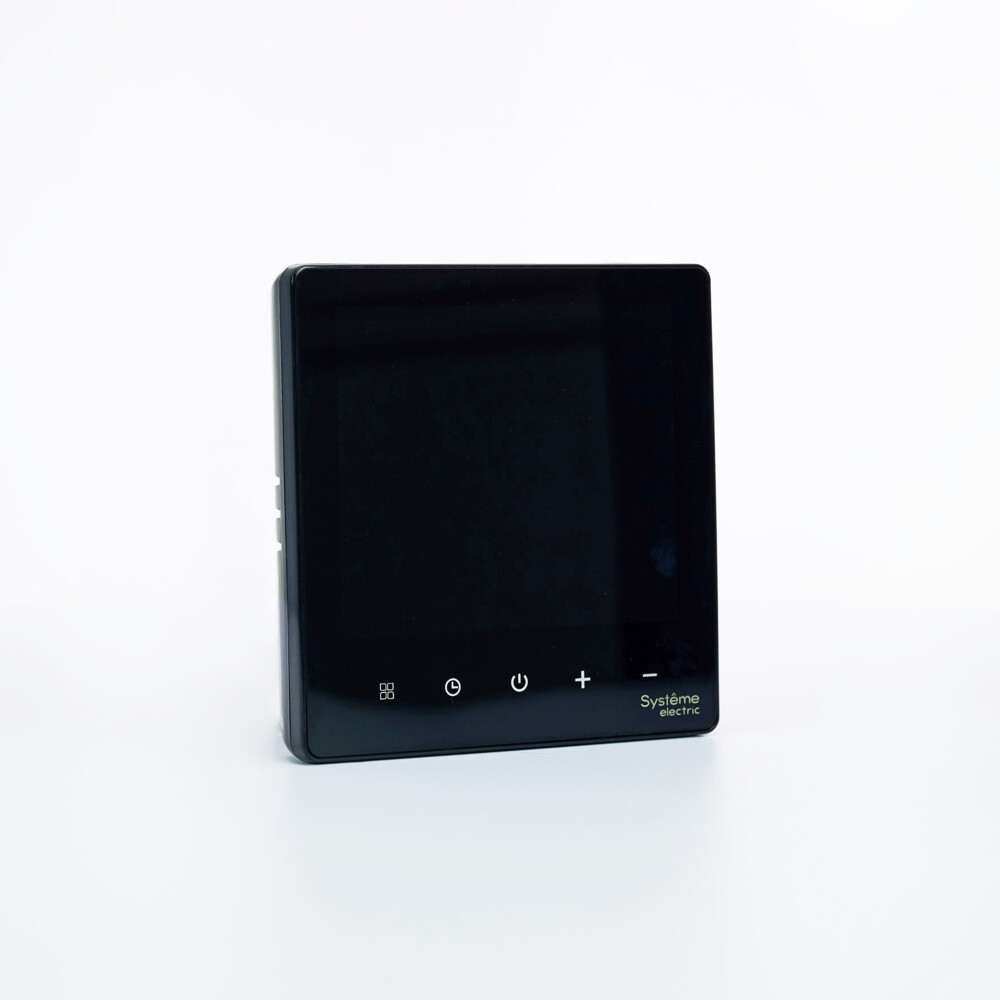 ARTGALLERY ТЕРМОСТАТ Wi-Fi электронный для теплого пола, 16A, в сборе, ЧЁРНЫЙ